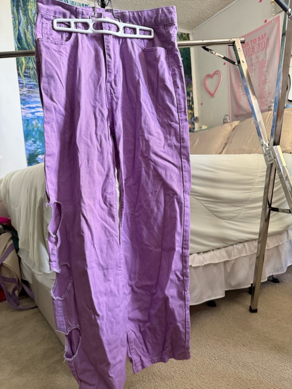 SHEIN Lavender Purple Boot Cut Flare Pants